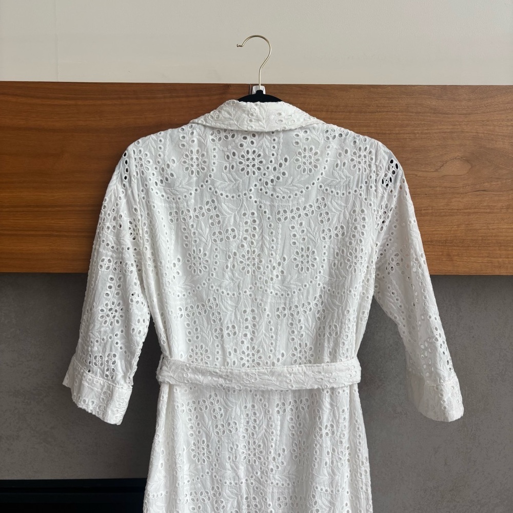 Zara Cutwork Embroidery Midi Dress, Size S - Picture 11 of 13
